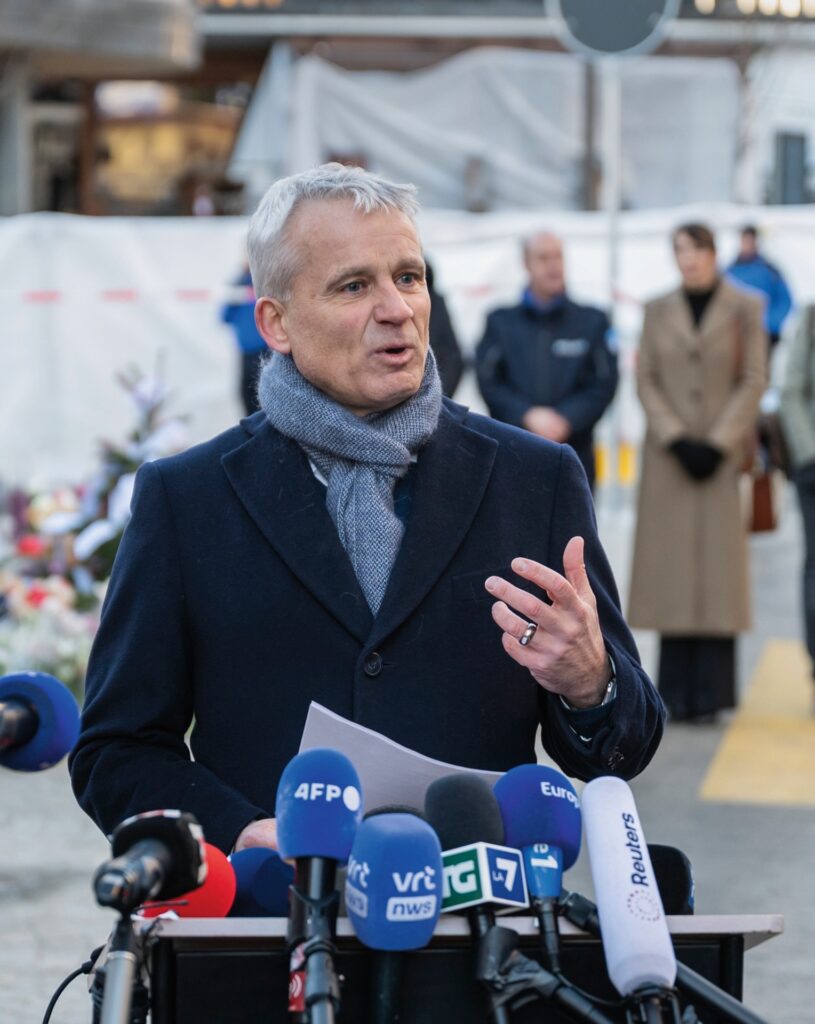 Kontrolle der Polizei-Kommunikation? Bundesrat Jans in Crans-Montana, 3. Januar.